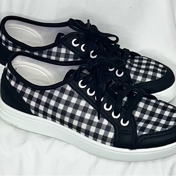 Traq by Alegria | Shoes | Traq By Alegria Lyriq Buffalo Check Sneakers ...